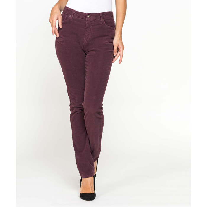 PANTALONE CINQUE TASCHE COMFORT FIT IN VELLUTO STRETCH 1000 RIGHE