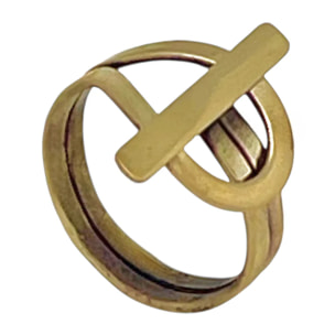 Anillo Cierre en latón chapado dorado_