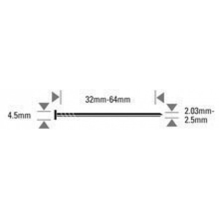 Pointes annelées en inox BOSTITCH - pour N66C - 6600 pièces - N23R55SS316