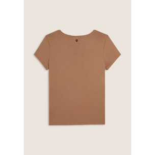 T-shirt donna stampa animalier e strass