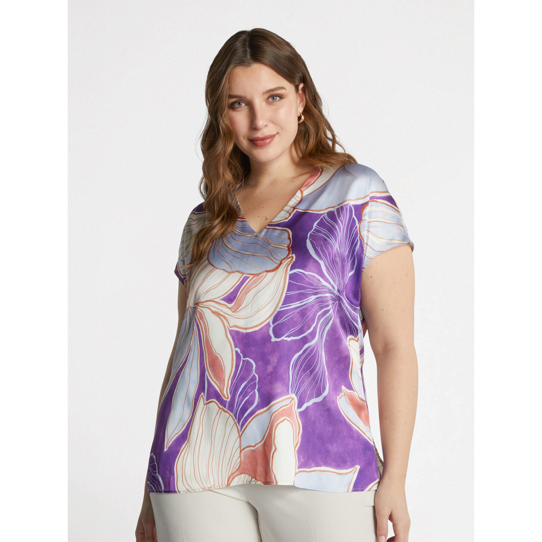 Fiorella Rubino - Blusa de flores - Violeta