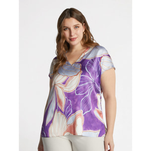 Fiorella Rubino - Blusa de flores - Violeta