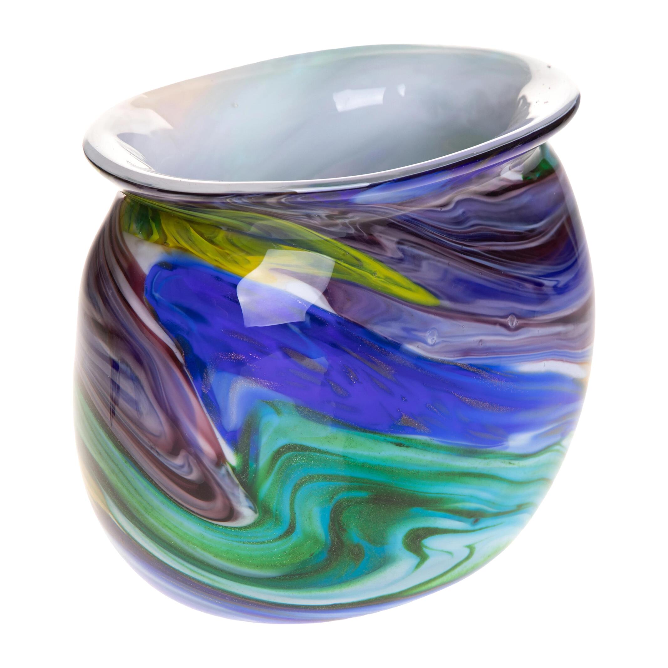 Vaso Astratto Ovale 24 5Xh 21 - Pezzi 1 - Colore: Multicolore - 24,5xH21x15 cm - Bianchi Dino