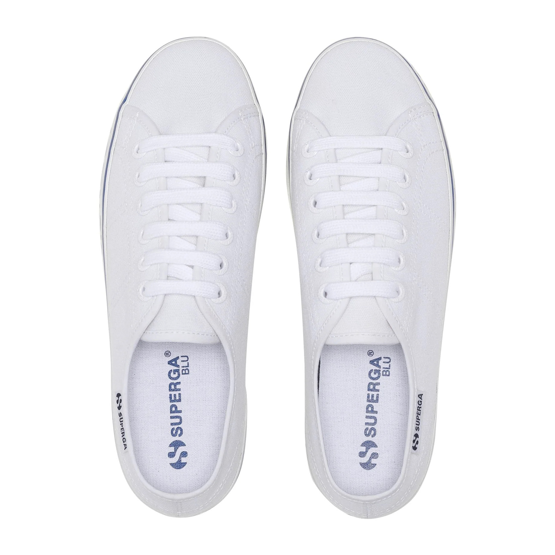 Scarpe da donna Superga Bianco 3790 Platform Ceramic Print Leggera