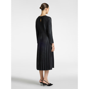 Elena Mirò - Vestido con falda plisada - Negro