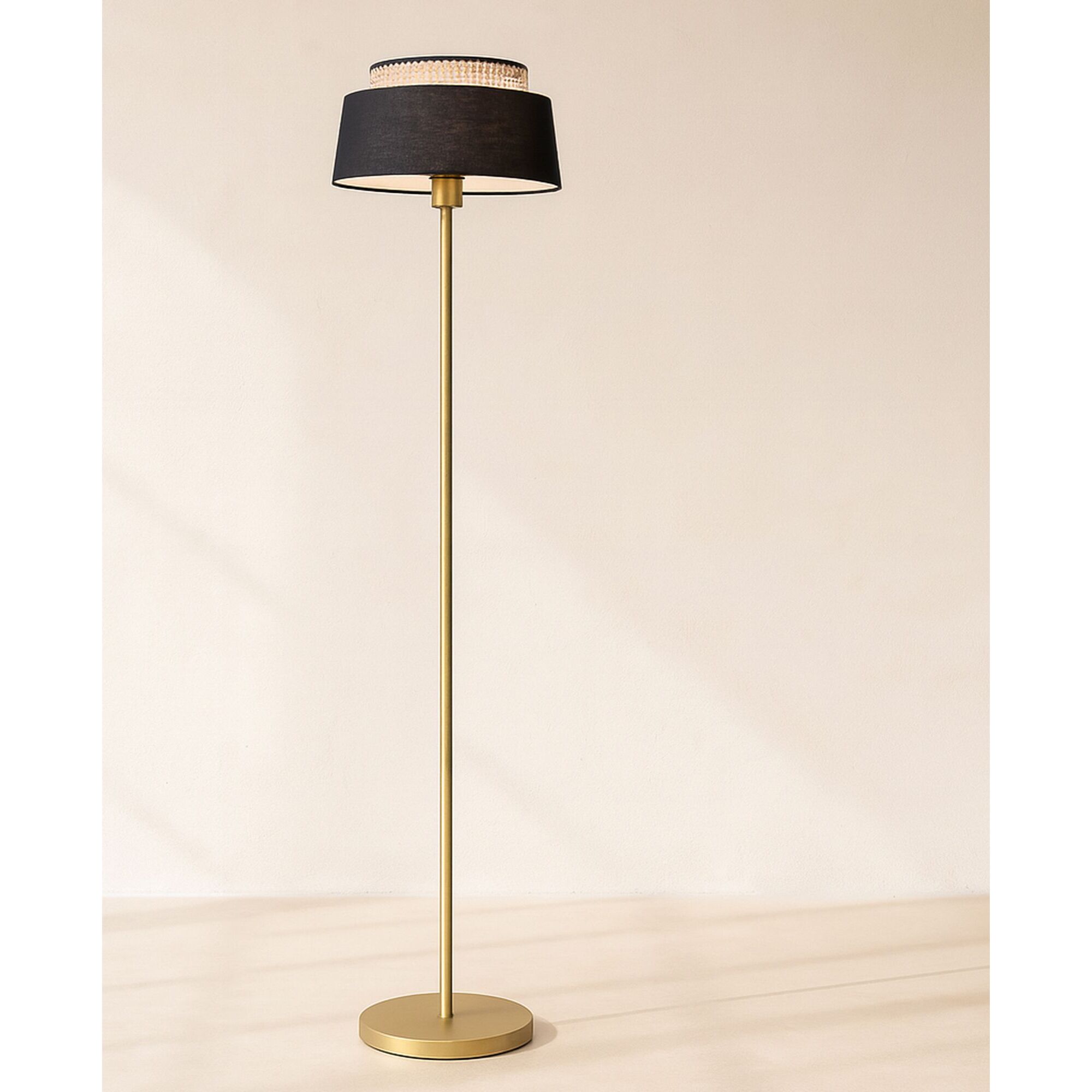Lampadaire en métal noir et doré h150cm AVERO
