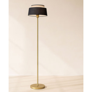 Lampadaire en métal noir et doré h150cm AVERO