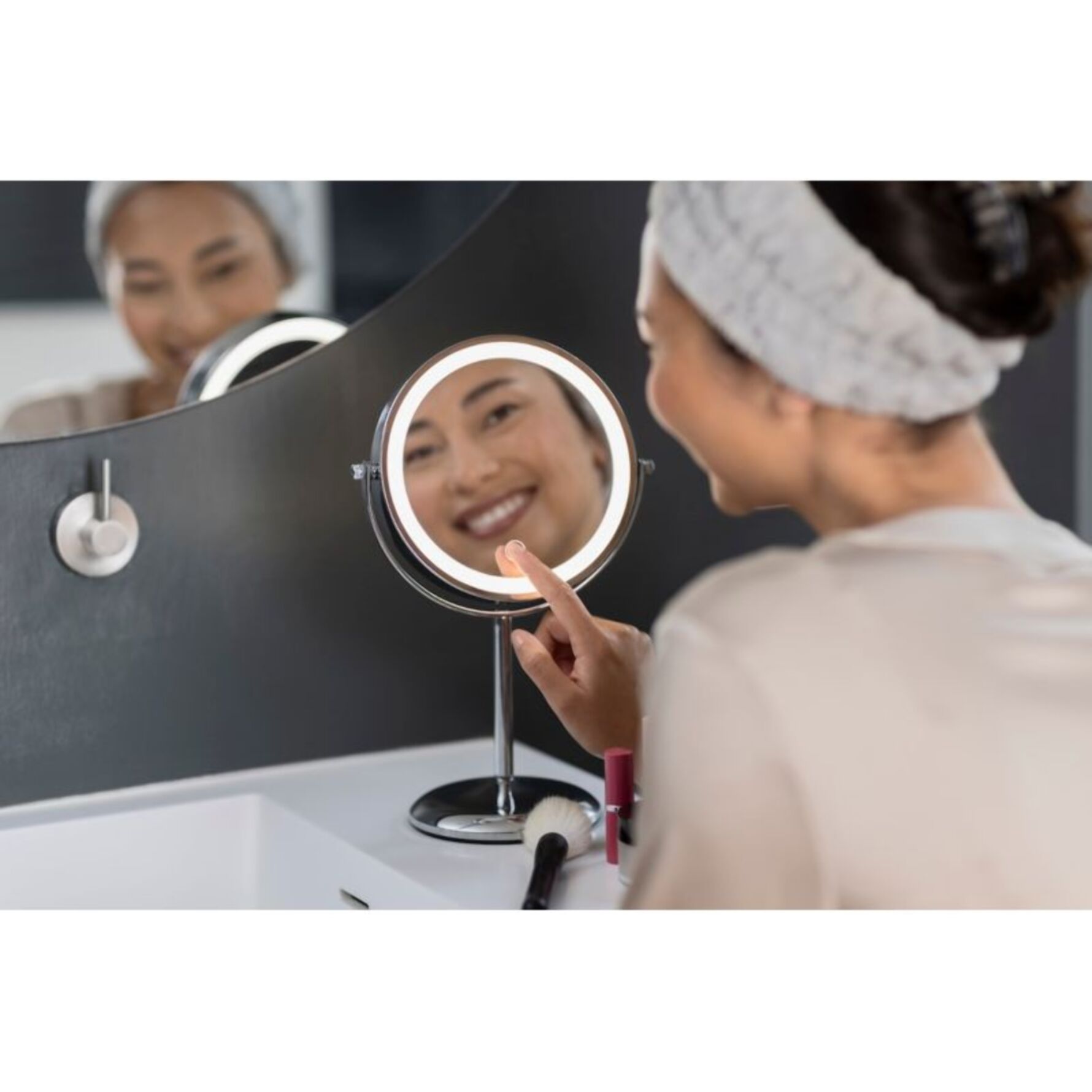 Miroir MEDISANA cosmétique 2 en 1 rechargeable lumineux