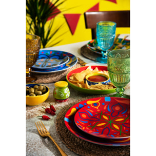 Servizio piatti 18 pezzi Excelsa – Puebla, Porcellana Multicolore