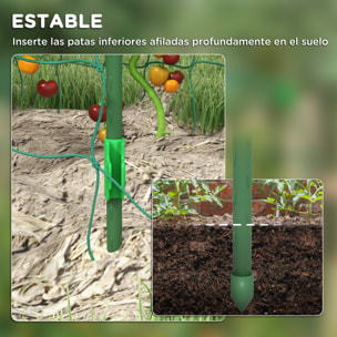 Enrejado de Pepino 206 cm, Enrejado de Jardín de Arco para Plantas Trepadoras al Aire Libre, en Forma de U, con Estructura de Acero Recubierta de PE y Red, Soporte para Verduras, Frutas