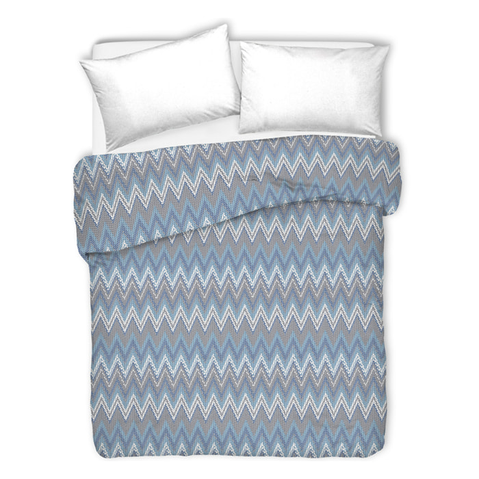 Copriletto di cotone spinato azzurro 100% cotone