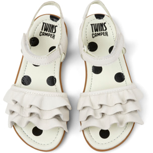 Sandalias - CAMPER Right Kids Twins - Blanco - Cuero liso