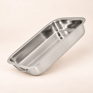 Plat à four rectangulaire en inox avec poignées 40x28cm HARRY