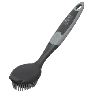 Brosse vaisselle en caoutchou gris