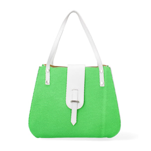 Borsa a spalla da donna - Modello Palermo - Vera pelle - 32.0 x 26.0 x 13.0 cm