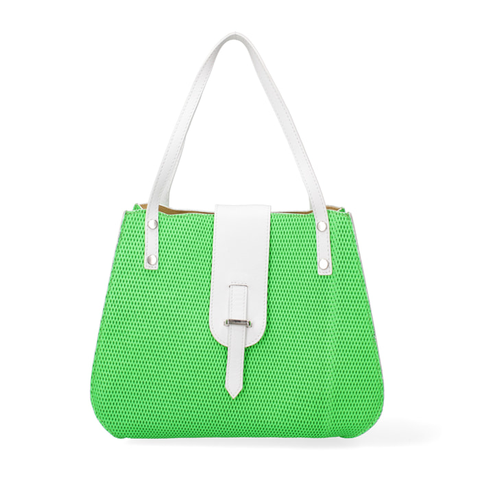 Borsa a spalla da donna - Modello Palermo - Vera pelle - 32.0 x 26.0 x 13.0 cm