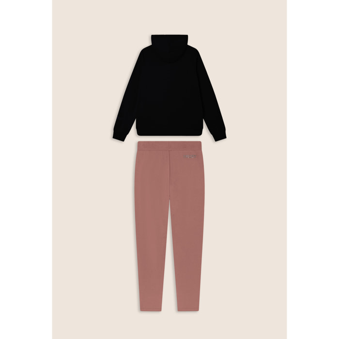 Tuta donna in French Terry Modal con zip e cappuccio