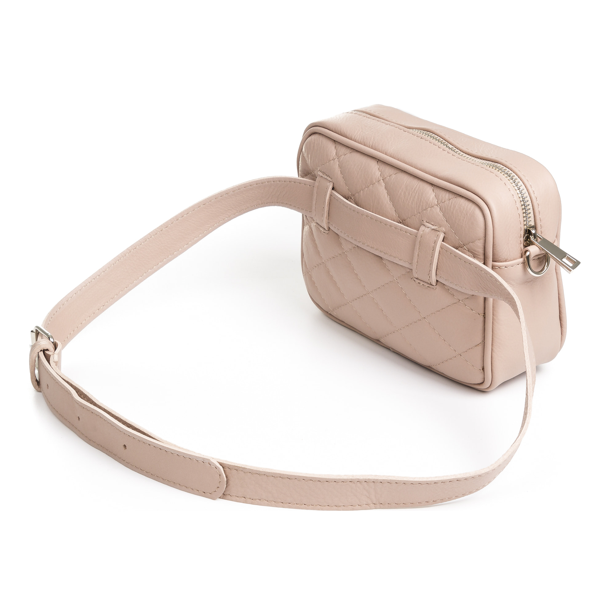 Serafina Riñonera de moda Unisex.Piel auténtica Sauvage Acolchado