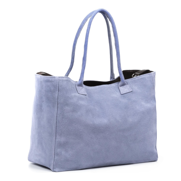 Annagrazia Bolso Shopper Mujer.Piel auténtica Gamuza