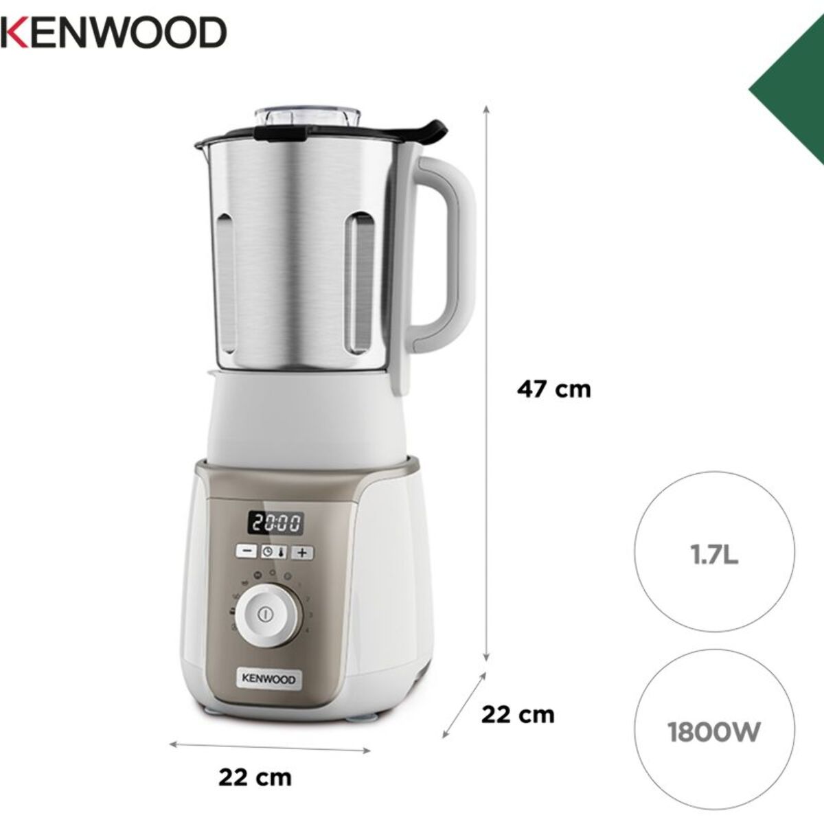 Blender chauffant KENWOOD SOUPEASY+ CBL30.009CP