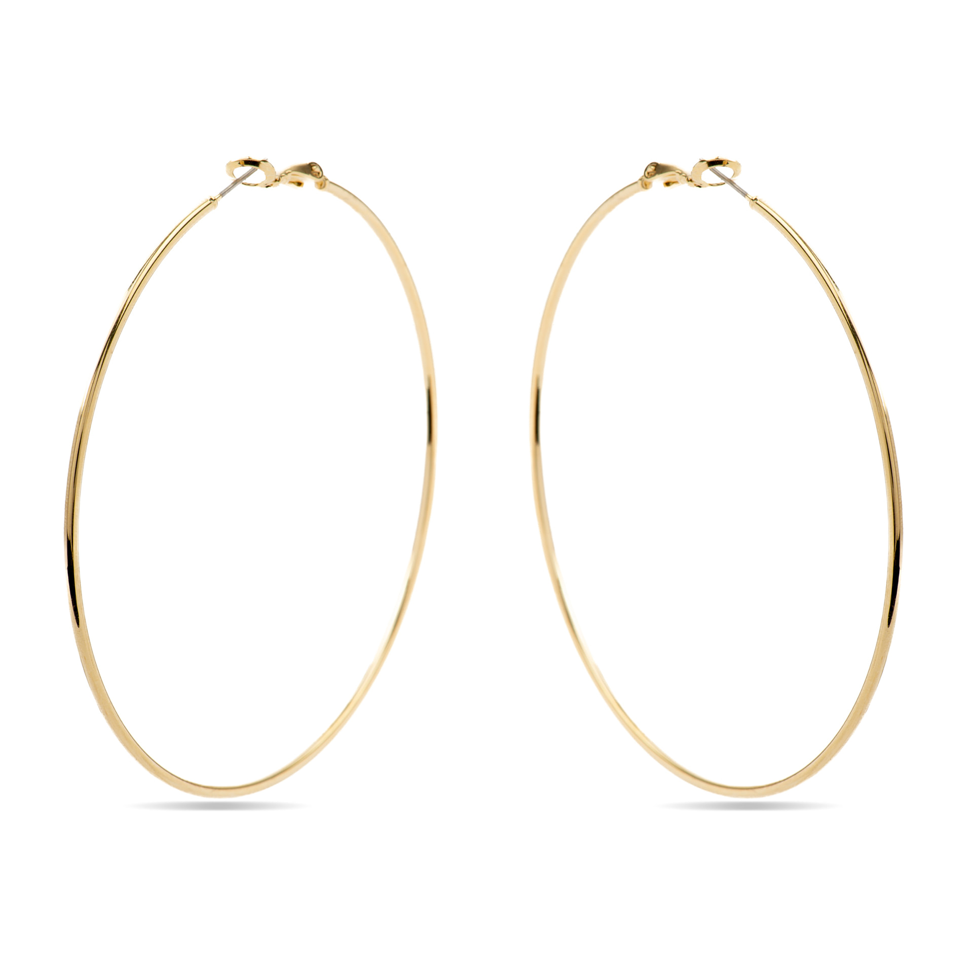 Pendientes de 70mm de diámetro acabado oro amarillo de 18k