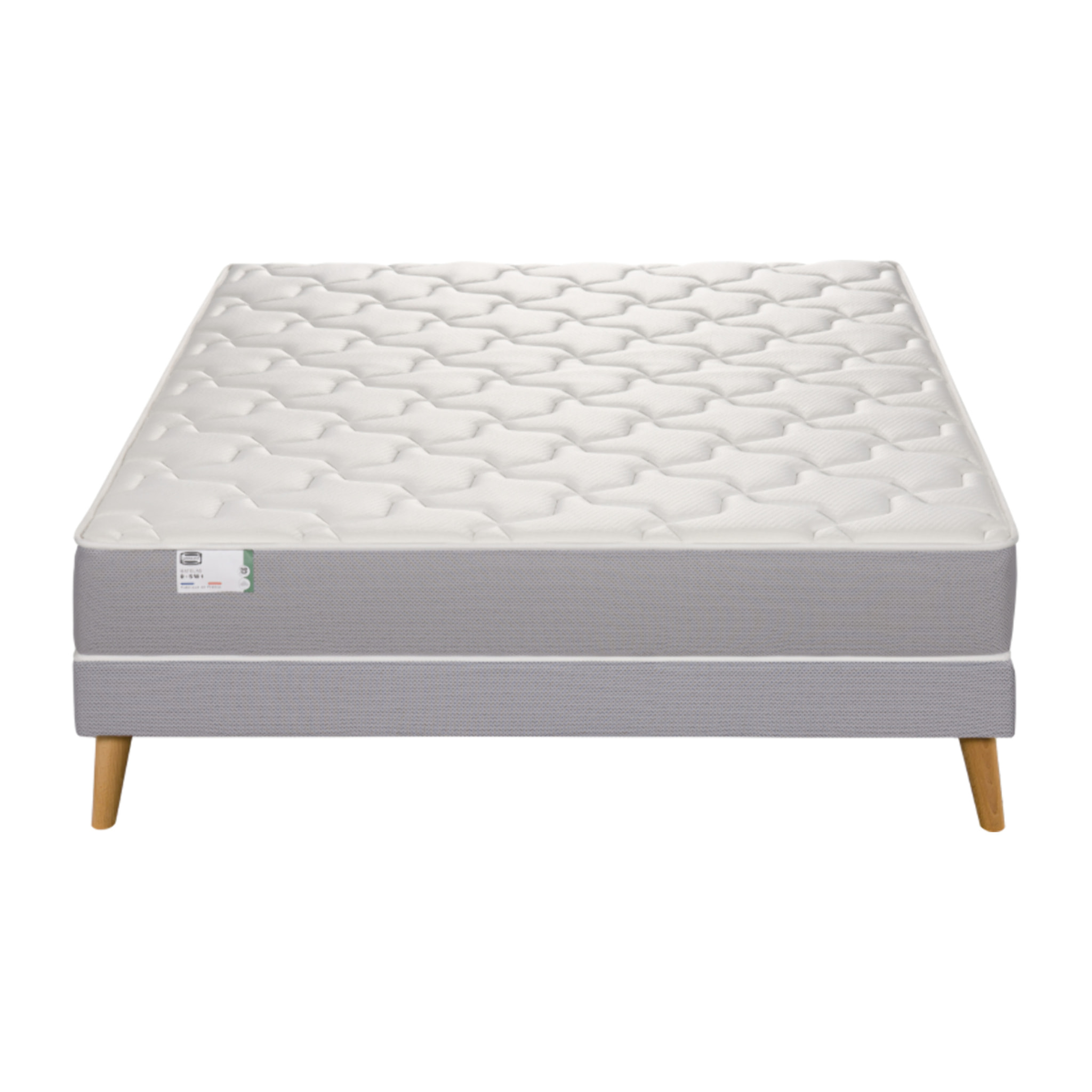 Ensemble L OPTIMAL M.R-SW1 matelas H22 ressort ensachés, ferme, sommier