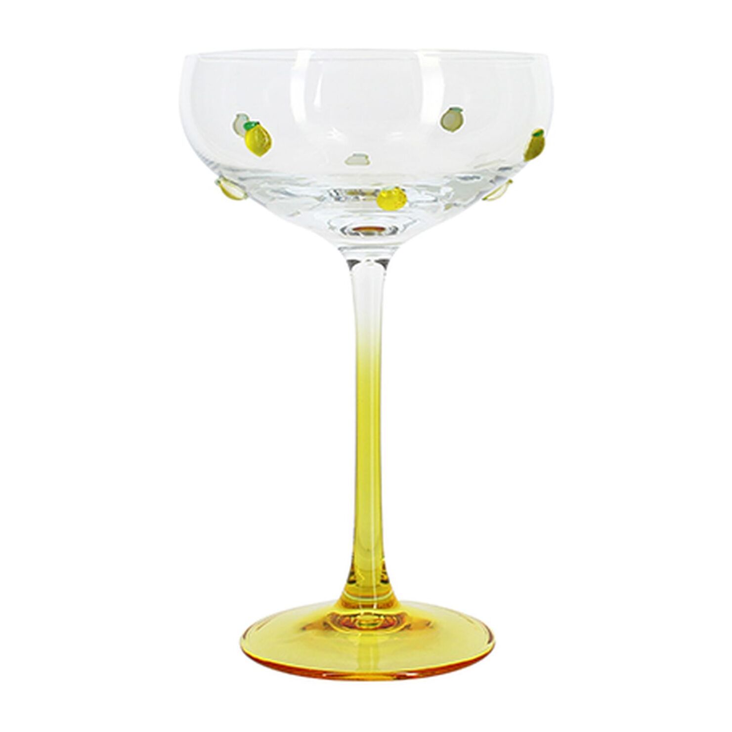 Lot de 4 coupes à champagne 27cl à motif citron CITRON