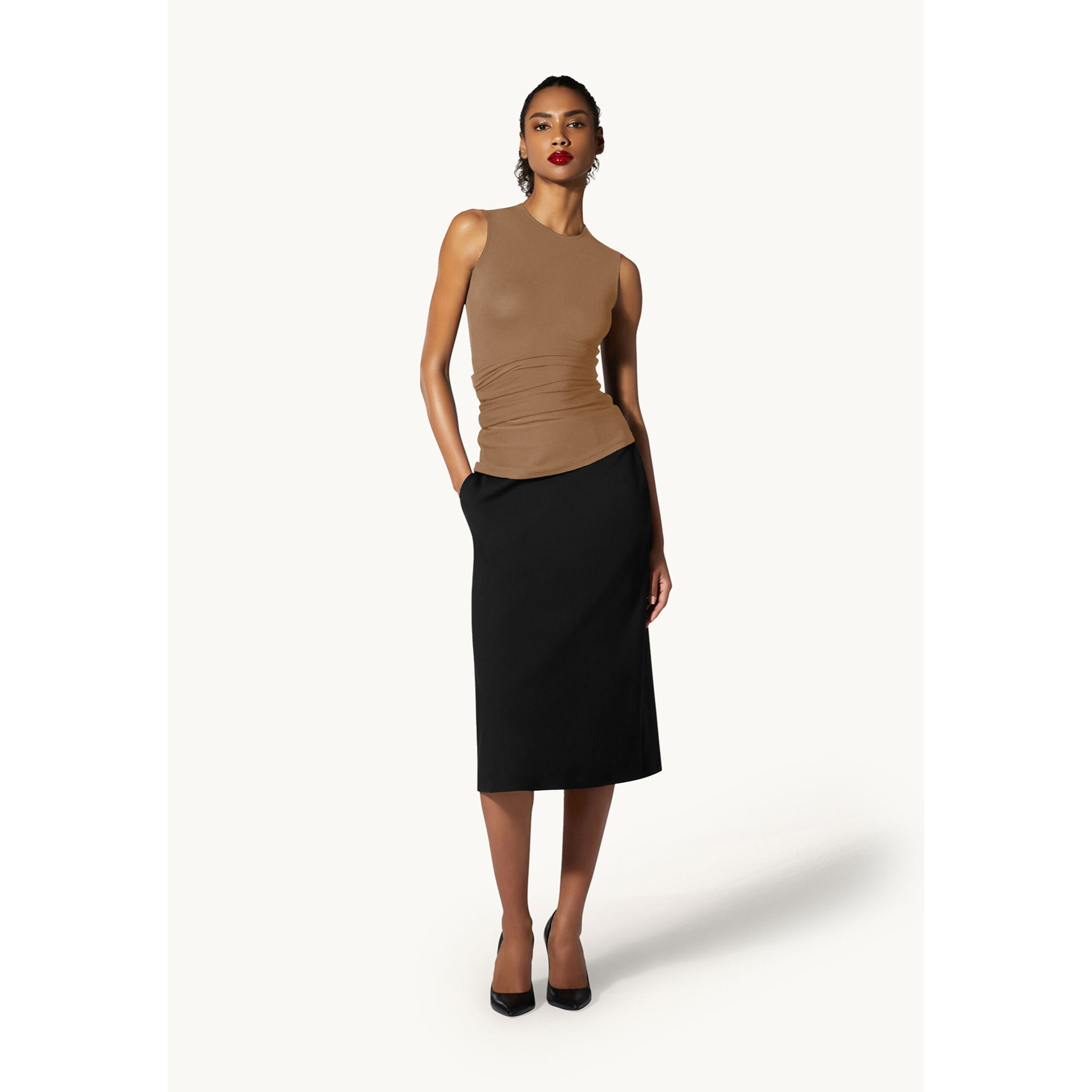 Top senza maniche The Crepe Jersey Top Sleeveles