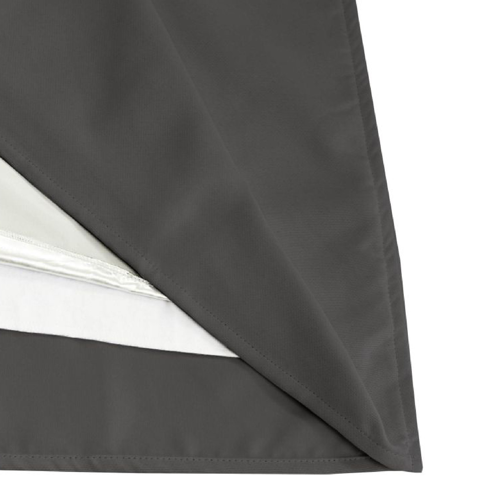 Rideau Séparateur de Pièce à galon et ourlet - Gris anthracite