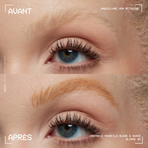 NYX Professional Makeup Blade & Shade, Crayon sourcils double embout, tenue jusqu'à 16h, Blonde