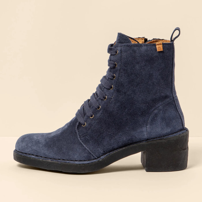 Botines con tacón N5660 SILK SUEDE OCEAN / TICINO color Ocean