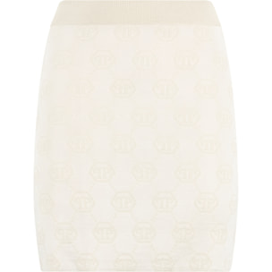 PHILIPP PLEIN Minifalda de punto MONOGRAM