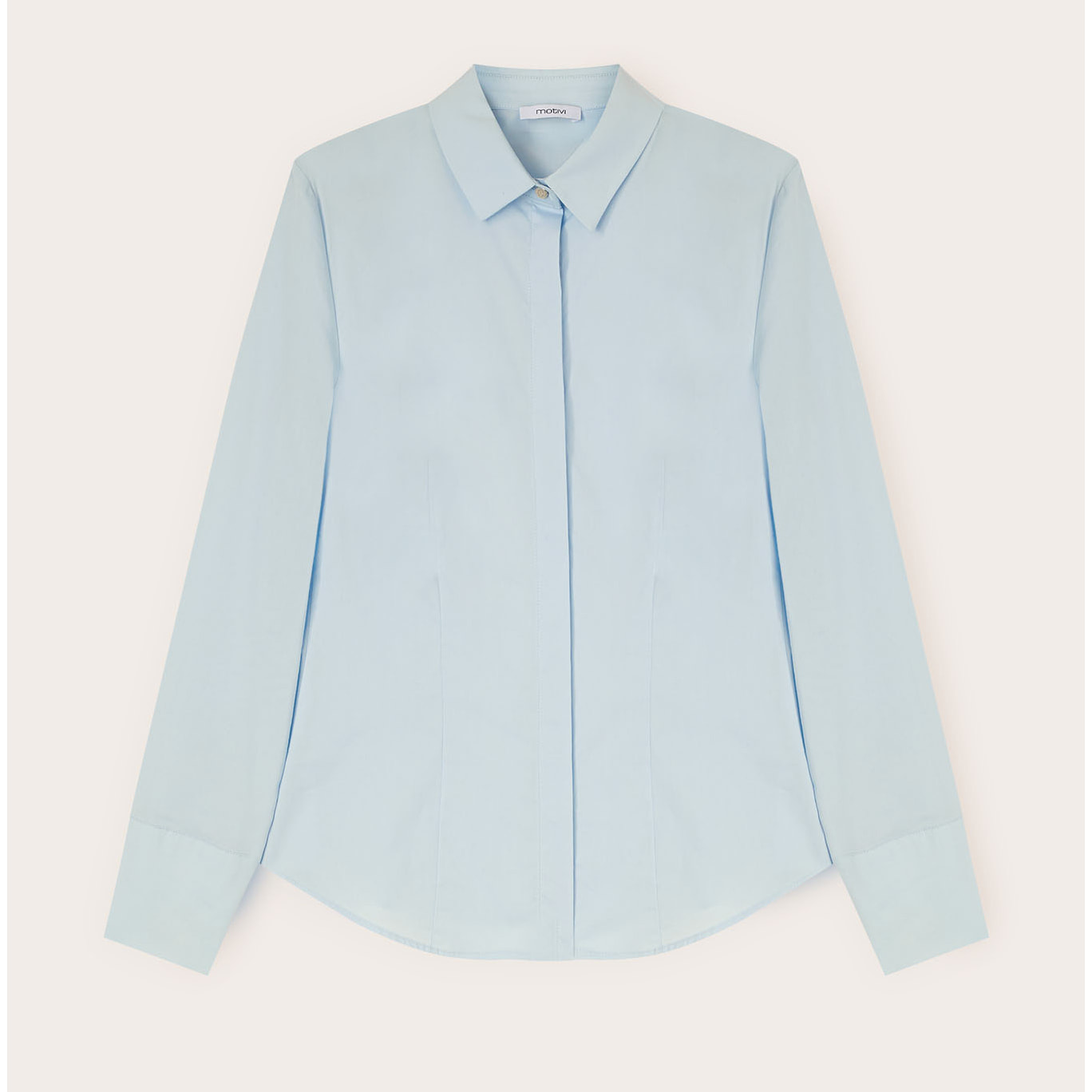 Motivi - Camicia in popeline di misto cotone - Azzurro