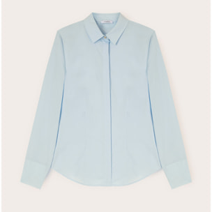 Motivi - Camicia in popeline di misto cotone - Azzurro