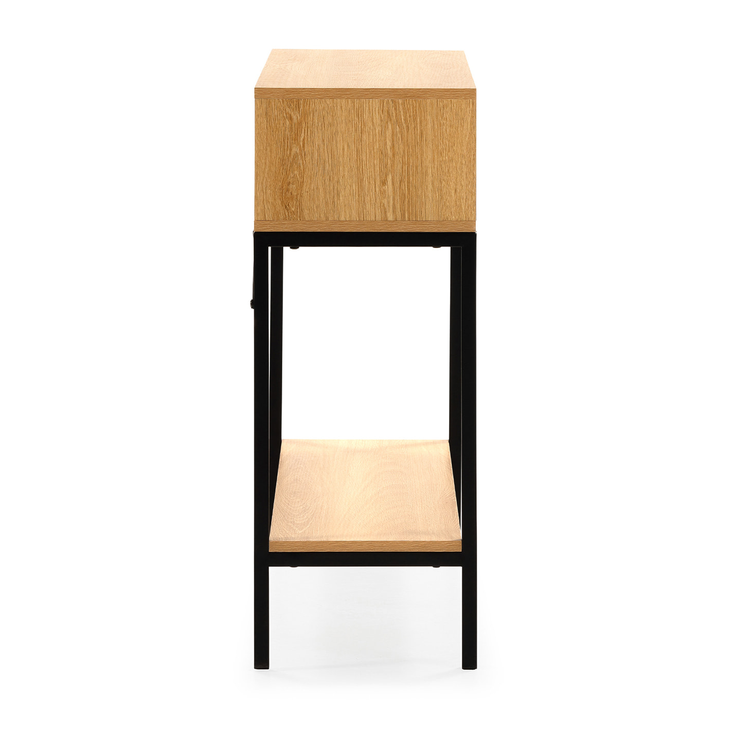 Mesa consola Auri 2 cajones efecto Roble