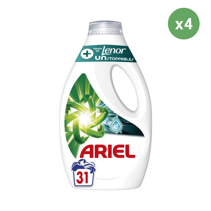 4x31 Lavages Unstoppable, Lessive Liquide Ariel