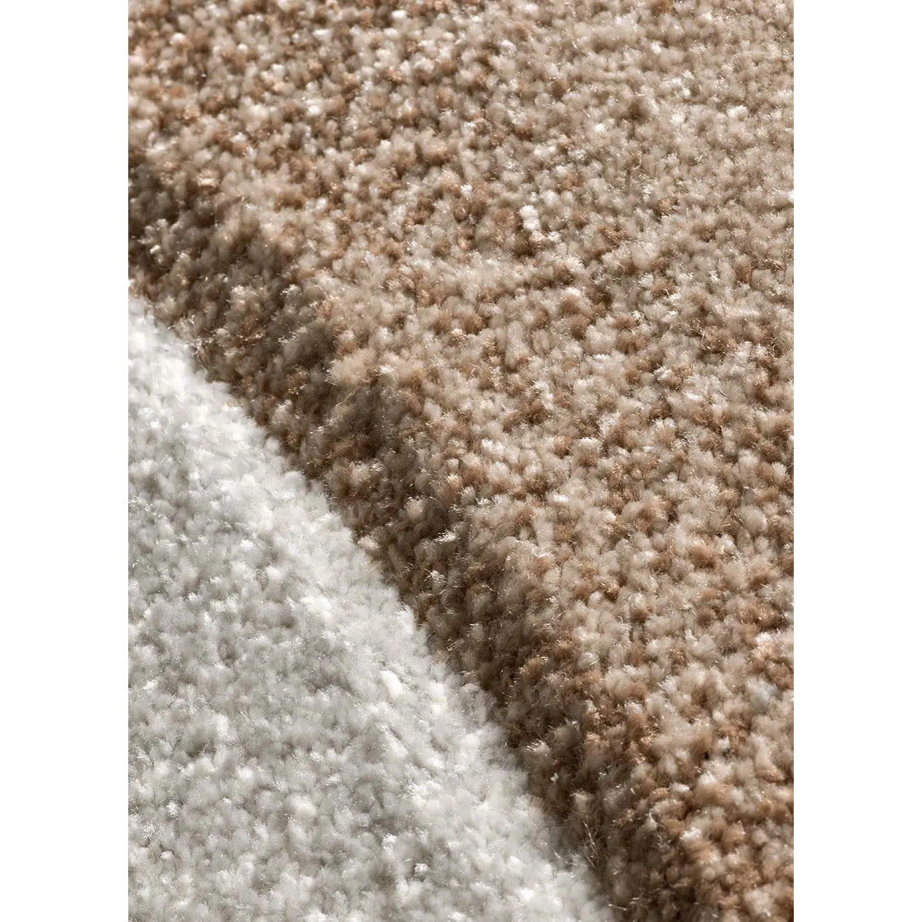BADET Alfombra abstracta de pelo corto beige y marrón, varias medidas disponibles.