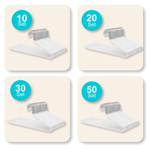 Set de perchas para pantalones con refuerzo - Antideslizante con recubrimiento de PVC