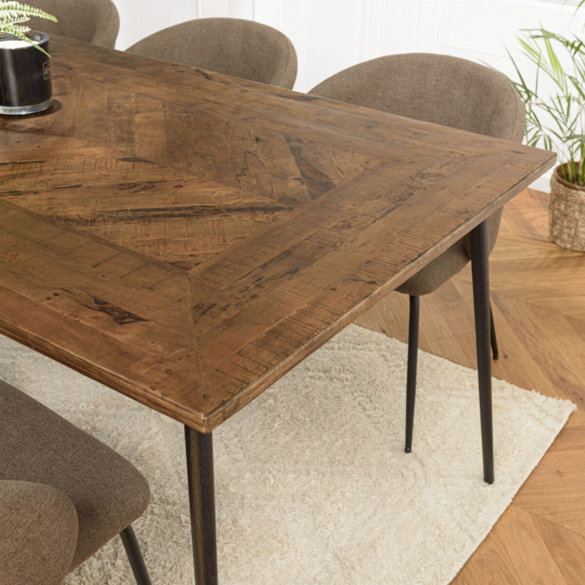 KIARA - Table à manger rect. 220x100cm formes géométriques