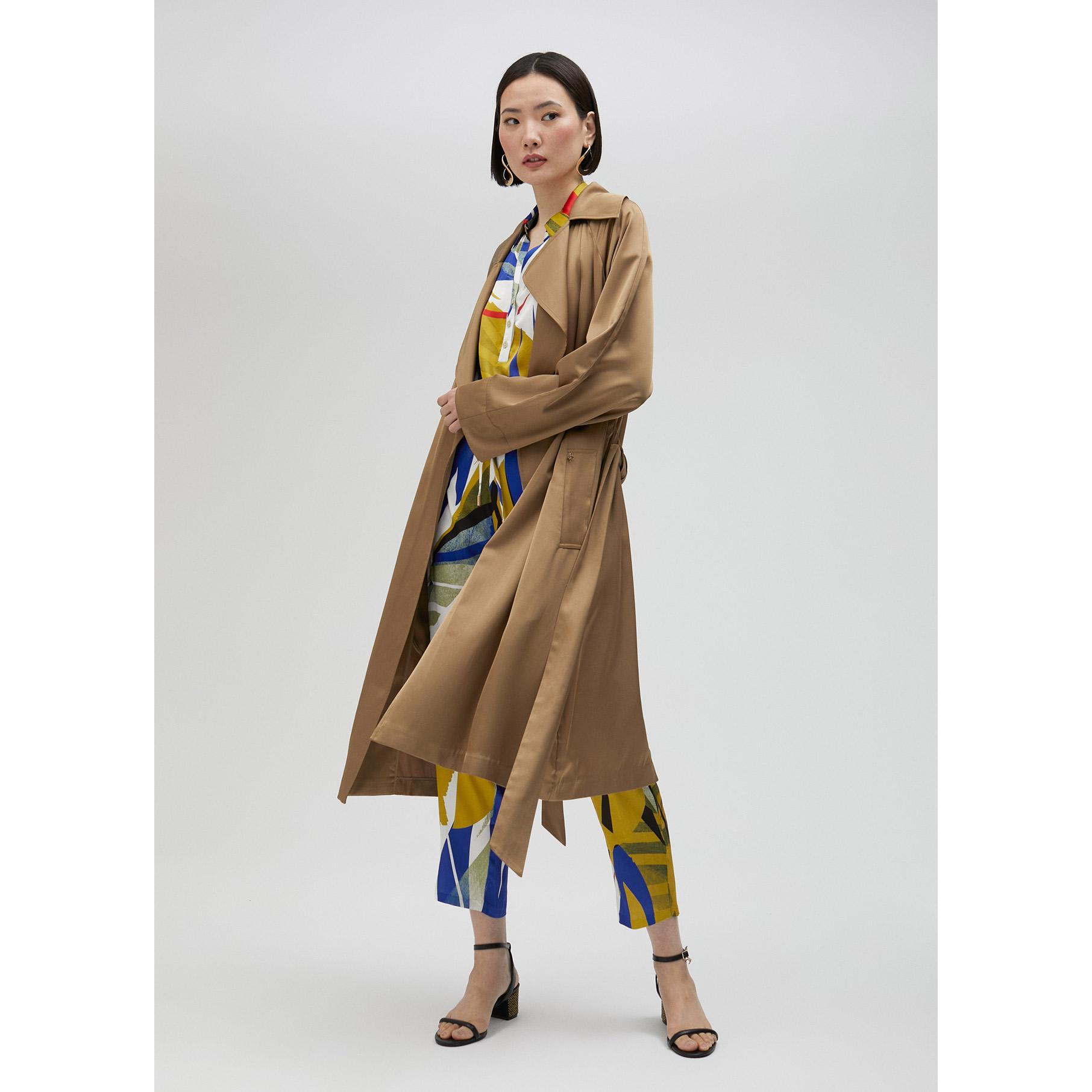 Trench lungo in satin