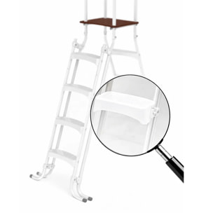 Lot de 4 échelons Blancs d'échelle de piscine + visserie - Module de remplacement