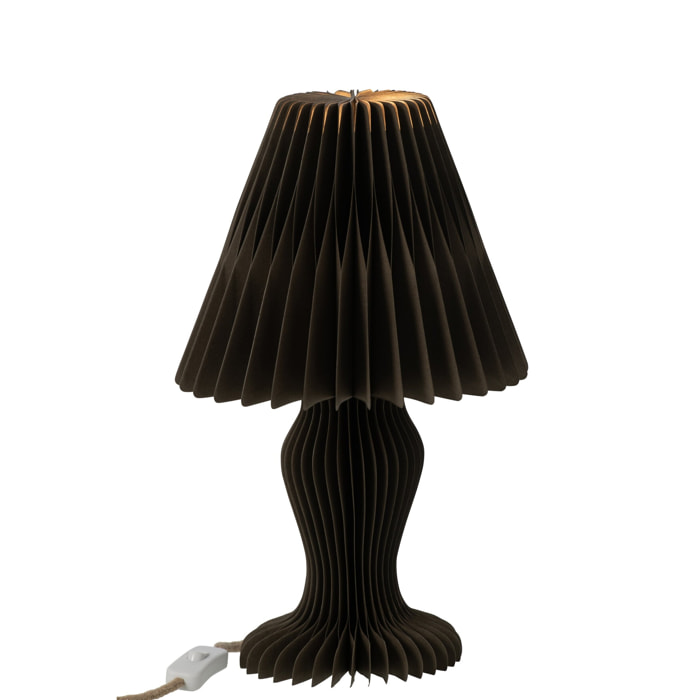 J-Line abat-jour Vintage Pliable - papier - brun foncé