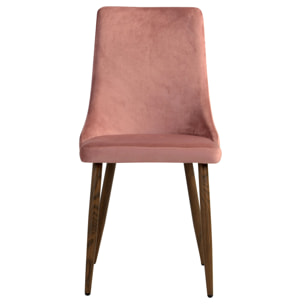 Lot de 2 chaises en velours rose - Vinni