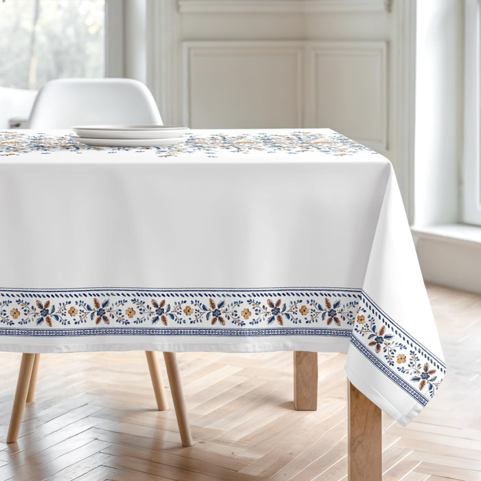 Nappe imprimée anti-tâches IONA BLEU