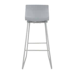 Chaise De Bar Novaei Gris - Lot De 2