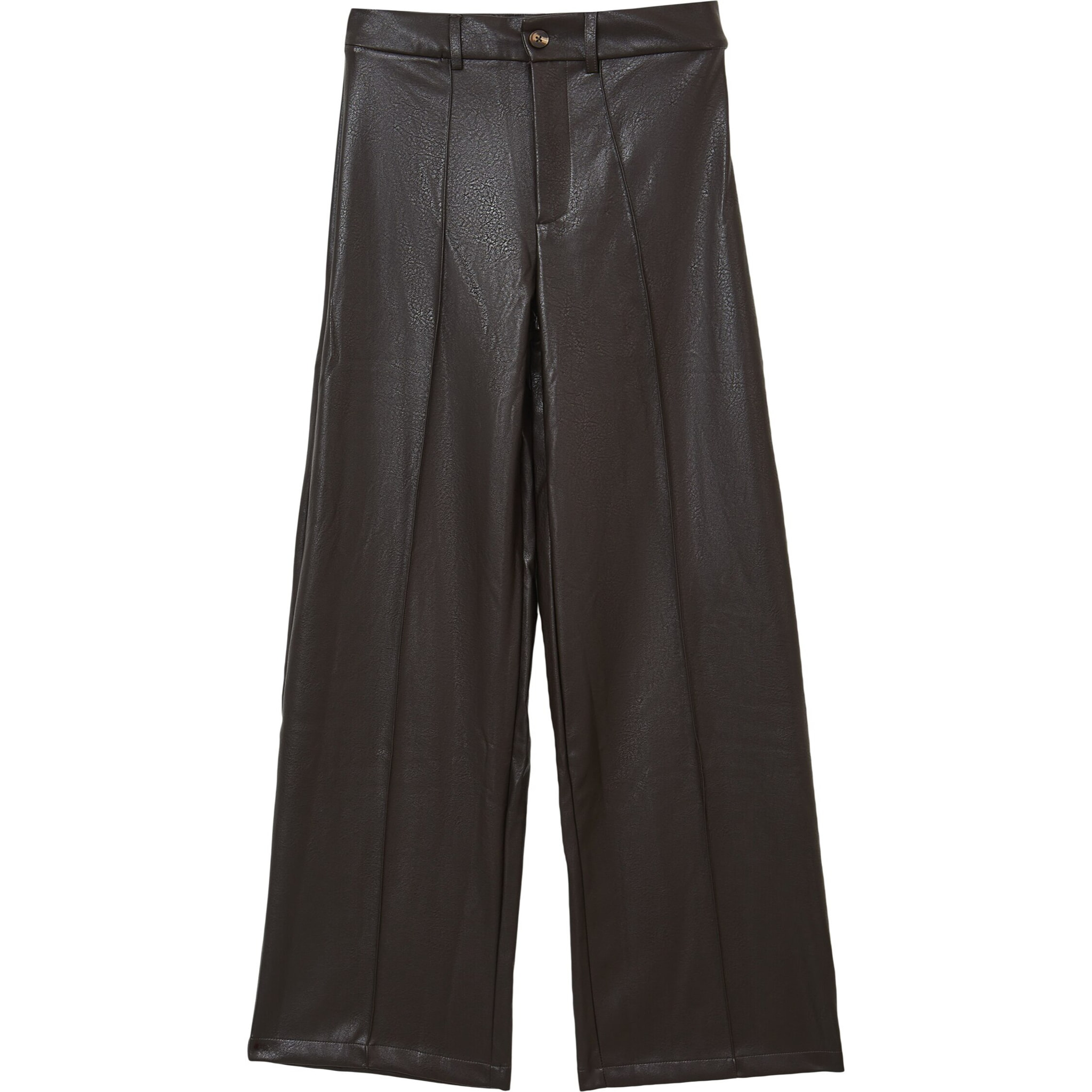 Pantalone wide leg effetto pelle