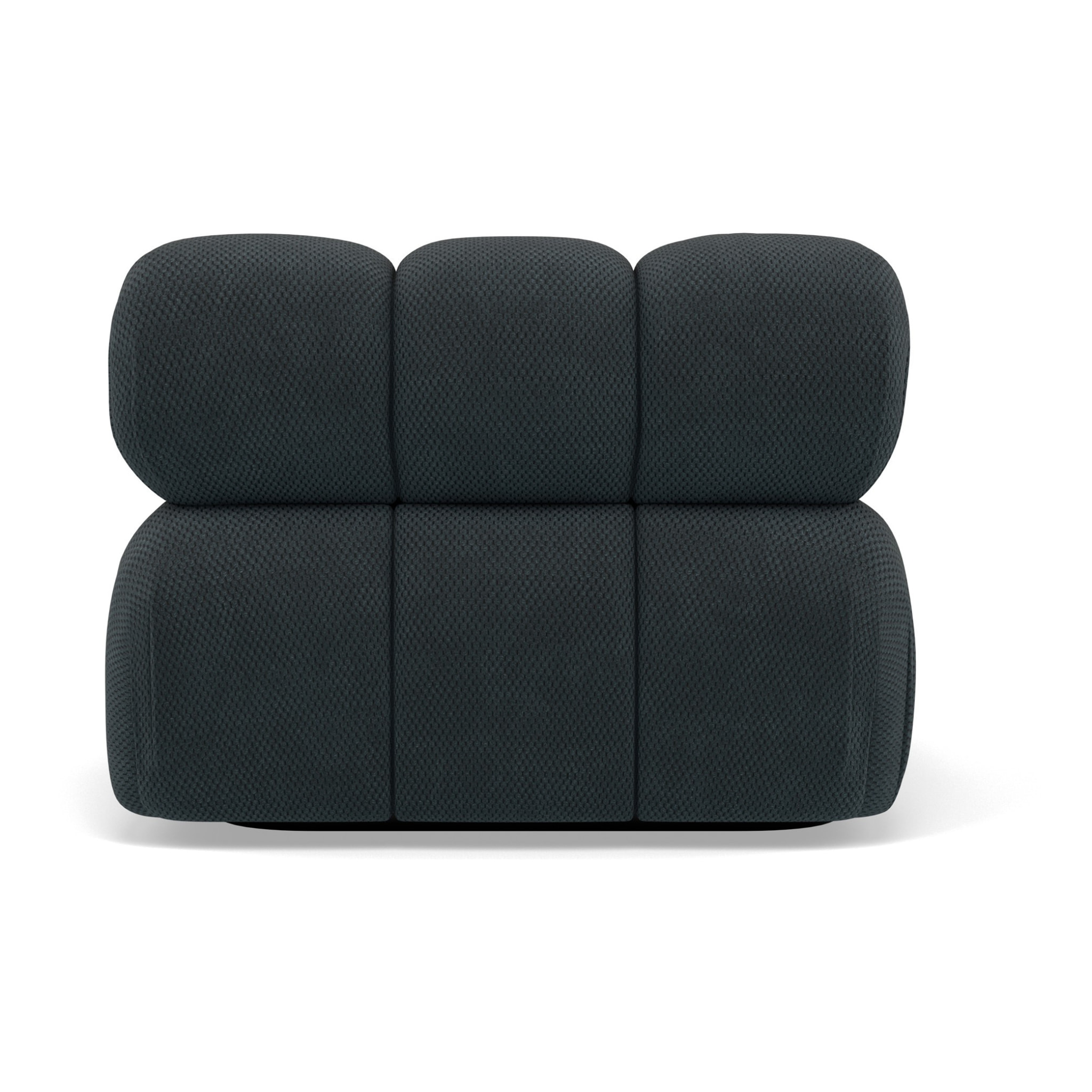 Ruby - module d'assise d'angle gauche en velours texturé - Noir