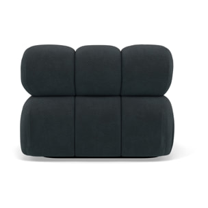 Ruby - module d'assise d'angle gauche en velours texturé - Noir