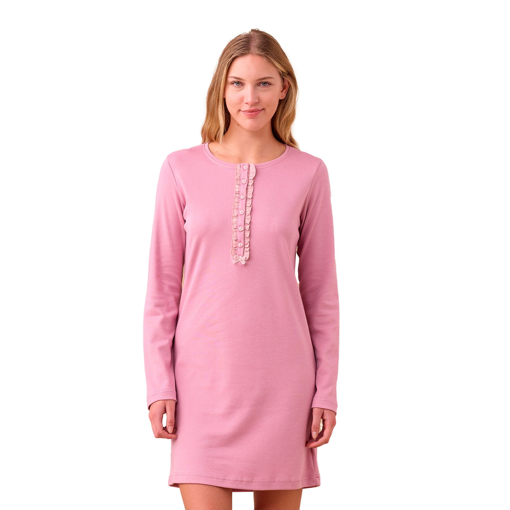 Camicia da notte donna caldo cotone articolo quadretto. Noidinotte