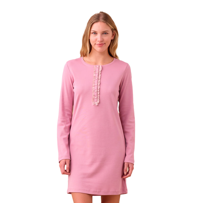 Camicia da notte donna caldo cotone articolo quadretto. Noidinotte